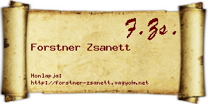 Forstner Zsanett névjegykártya