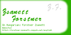 zsanett forstner business card